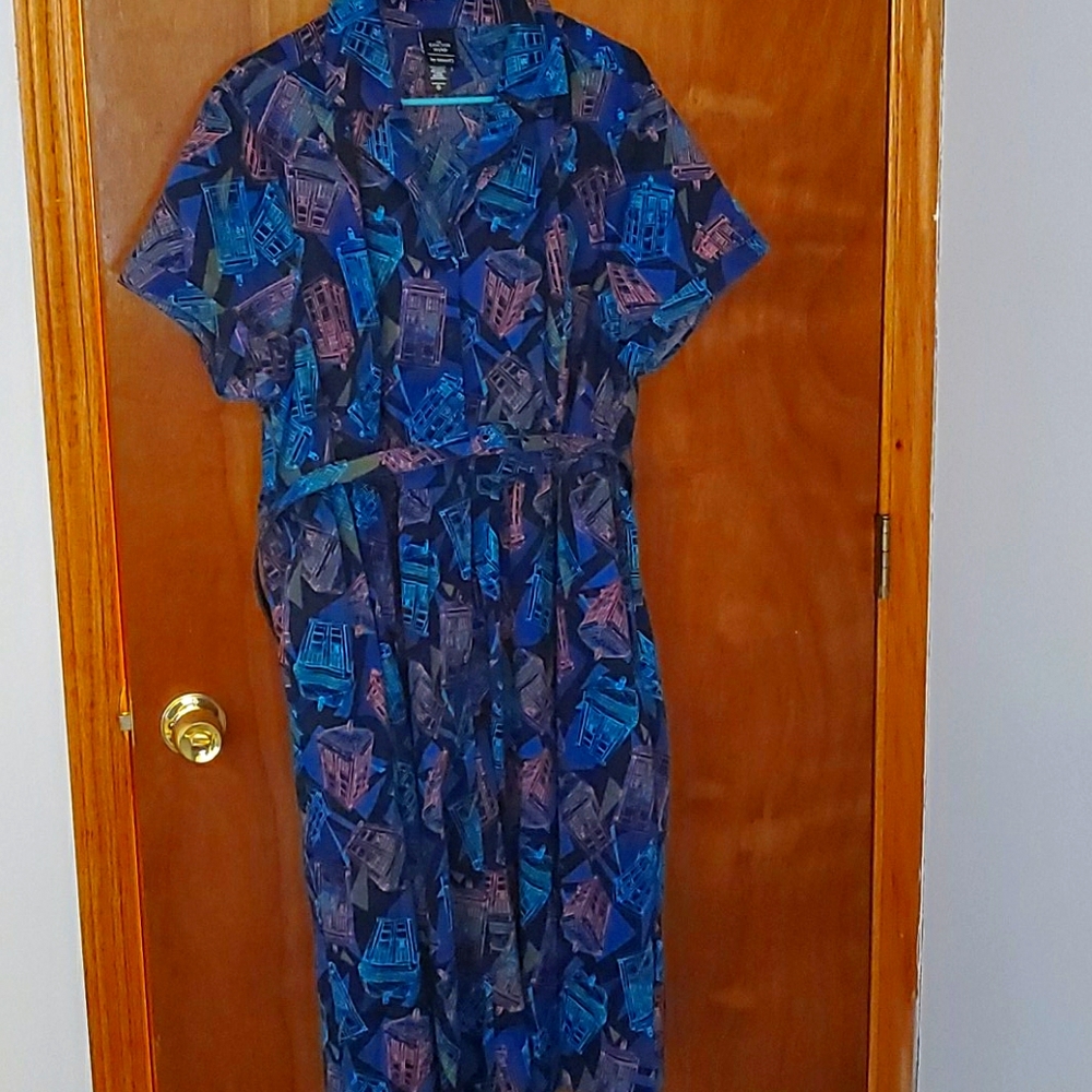 Her Universe Doctor Who TARDIS Print Dress POCKETS